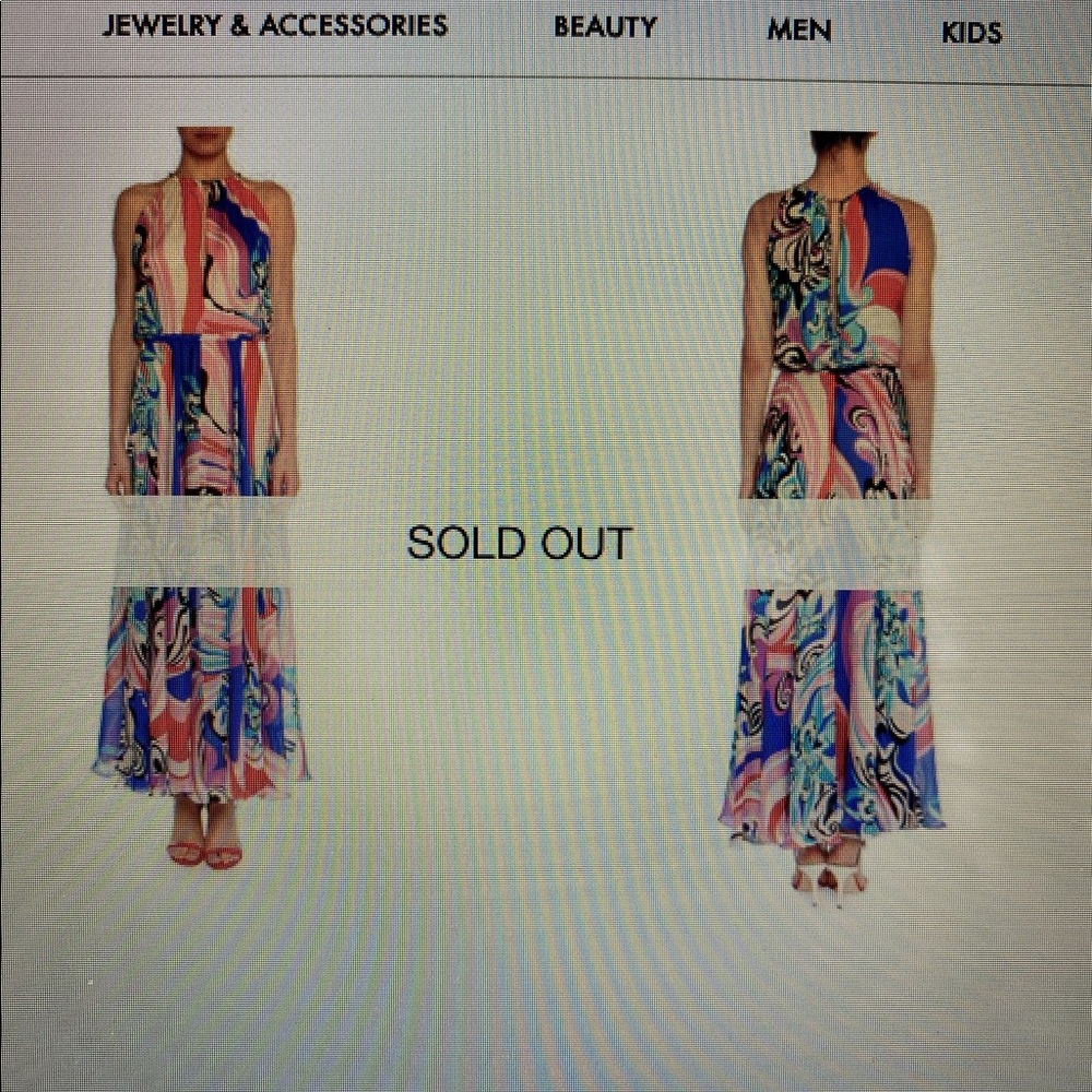 Emilio Pucci High-Neck Sapphire Silk Maxi - Picture 4 of 4